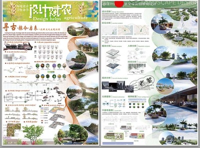 2024年景觀園林與建筑設計視覺呈現 競賽風展板、PS模板與分層素材全解析